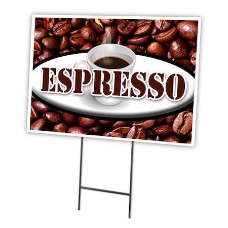 Signmission Espresso Yard Sign & Stake outdoor plastic coroplast window, C-1216-DS-Espresso C-1216-DS-Espresso